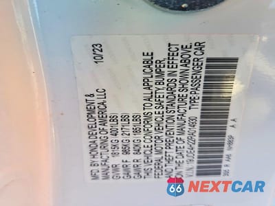 Zdjęcie 12 z 12 samochodu: 2024 ACURA INTEGRA VIN:19UDE4H22RA014930 - miniatura