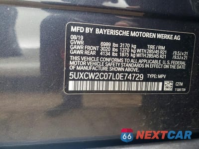 Zdjęcie 13 z 13 samochodu: 2020 BMW X7 XDRIVE40I VIN:5UXCW2C07L0E74729 - miniatura