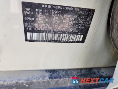 Zdjęcie 12 z 12 samochodu: 2021 SUBARU OUTBACK PREMIUM VIN:4S4BTAFC0M3173511 - miniatura