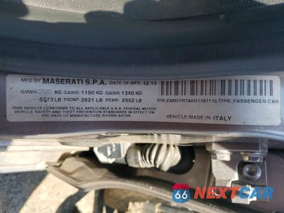 Zdjęcie 12 z 12 samochodu: 2016 MASERATI GHIBLI S VIN:ZAM57RTA6G1181115 - miniatura