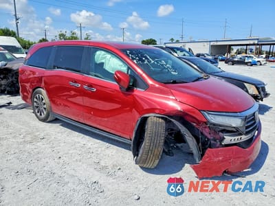 Czwarte zdjęcie samochodu z boku: 2022 HONDA ODYSSEY EXL VIN:5FNRL6H7XNB034359 - miniatura