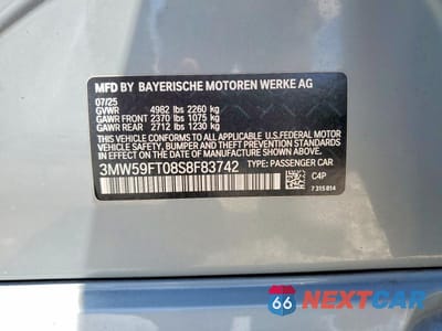 Zdjęcie 12 z 12 samochodu: 2025 BMW M340I VIN:3MW59FT08S8F83742 - miniatura
