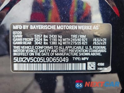 Zdjęcie 13 z 13 samochodu: 2020 BMW X4 XDRIVEM40I VIN:5UX2V5C05L9D65049 - miniatura