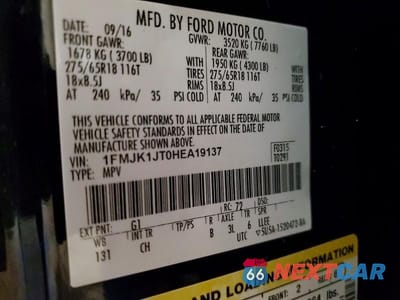 Zdjęcie 13 z 13 samochodu: 2017 FORD EXPEDITION EL XLT VIN:1FMJK1JT0HEA19137 - miniatura