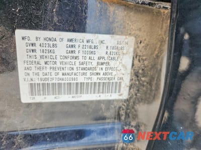 Zdjęcie 12 z 12 samochodu: 2017 ACURA ILX PREMIUM VIN:19UDE2F70HA000980 - miniatura