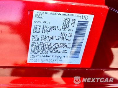 Zdjęcie 14 z 14 samochodu: 2022 NISSAN PATHFINDER SV VIN:5N1DR3BA4NC259249 - miniatura
