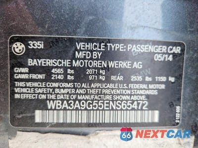 Zdjęcie 12 z 12 samochodu: 2014 BMW 335 I VIN:WBA3A9G55ENS65472 - miniatura