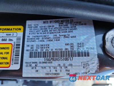 Zdjęcie 13 z 13 samochodu: 2026 FORD MUSTANG VIN:1FAGP8UH5T5108717 - miniatura
