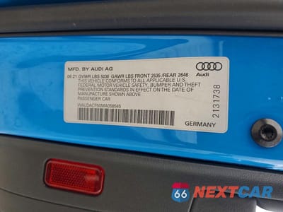 Zdjęcie 12 z 12 samochodu: 2021 AUDI A5 PREMIUM 45 VIN:WAUDACF50MA058545 - miniatura