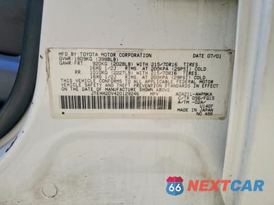 Zdjęcie 12 z 12 samochodu: 2002 TOYOTA RAV4 BASE VIN:JTEHH20V420129246 - miniatura