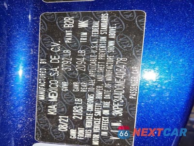 Zdjęcie 13 z 13 samochodu: 2021 KIA FORTE GT LINE VIN:3KPF34AD0ME406478 - miniatura