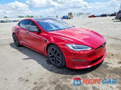 Czwarte zdjęcie samochodu z boku: 2021 TESLA MODEL S VIN:5YJSA1E56MF436665 - miniatura