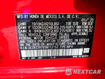 Zdjęcie 13 z 13 samochodu: 2025 HONDA HR-V EXL VIN:3CZRZ2H76SM772152 - miniatura