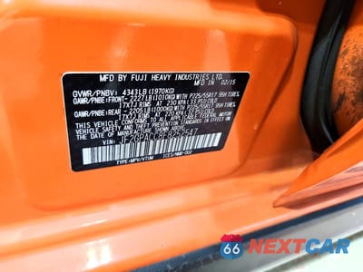 Zdjęcie 12 z 12 samochodu: 2015 SUBARU XV CROSSTREK 2.0 PREMIUM VIN:JF2GPACC8F8252547 - miniatura