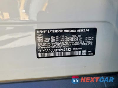 Zdjęcie 12 z 12 samochodu: 2023 BMW X5 SDRIVE 40I VIN:5UXCR4C08P9P47582 - miniatura
