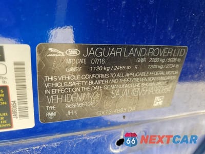 Zdjęcie 13 z 13 samochodu: 2017 JAGUAR XE R - SPORT VIN:SAJAL4BV5HA960854 - miniatura