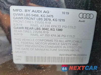 Zdjęcie 14 z 14 samochodu: 2020 AUDI Q5 PREMIUM PLUS VIN:WA1BNAFY6L2036694 - miniatura
