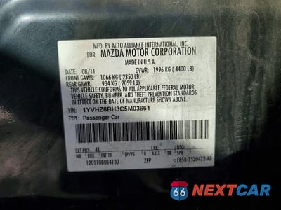 Zdjęcie 12 z 12 samochodu: 2012 MAZDA 6 I VIN:1YVHZ8BH3C5M03661 - miniatura