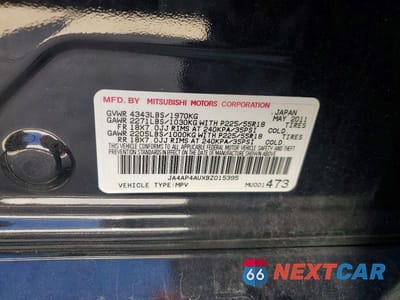 Zdjęcie 12 z 12 samochodu: 2011 MITSUBISHI OUTLANDER SPORT SE VIN:JA4AP4AUXBZ015395 - miniatura