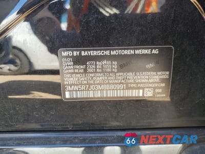 Zdjęcie 12 z 12 samochodu: 2021 BMW 330XI VIN:3MW5R7J03M8B80991 - miniatura