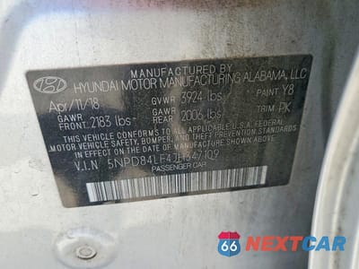 Zdjęcie 12 z 12 samochodu: 2018 HYUNDAI ELANTRA SEL VIN:5NPD84LF4JH347109 - miniatura