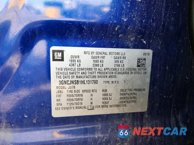 Zdjęcie 13 z 13 samochodu: 2017 CHEVROLET TRAX LS VIN:3GNCJNSB1HL131790 - miniatura