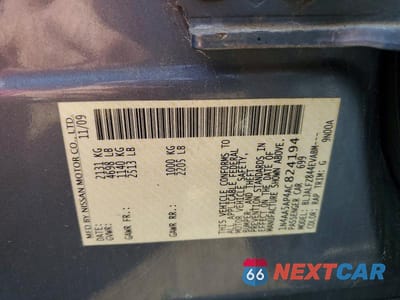 Zdjęcie 12 z 12 samochodu: 2010 NISSAN MAXIMA 3.5 S VIN:1N4AA5AP4AC824194 - miniatura