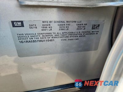 Zdjęcie 12 z 12 samochodu: 2017 CHEVROLET VOLT LT VIN:1G1RA6S57HU110461 - miniatura