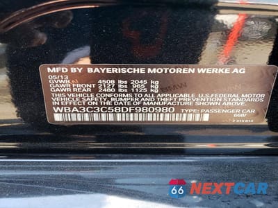 Zdjęcie 12 z 12 samochodu: 2013 BMW 320 I XDRIVE VIN:WBA3C3C58DF980980 - miniatura