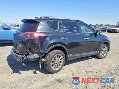 Trzecie zdjęcie samochodu z tyłu: 2018 TOYOTA RAV4 HV LIMITED VIN:JTMDJREV2JD162827 - miniatura