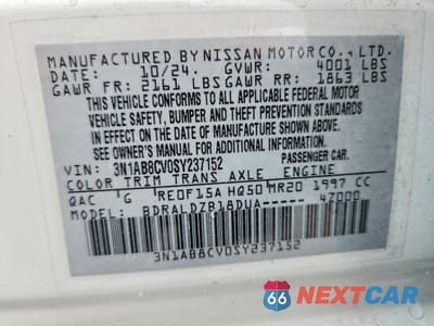 Zdjęcie 12 z 12 samochodu: 2025 NISSAN SENTRA SV VIN:3N1AB8CV0SY237152 - miniatura