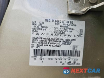 Zdjęcie 13 z 13 samochodu: 2011 LINCOLN MKX VIN:2LMDJ6JK9BBJ20222 - miniatura