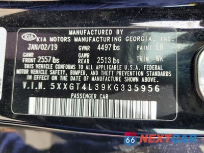 Zdjęcie 13 z 13 samochodu: 2019 KIA OPTIMA LX VIN:5XXGT4L39KG335956 - miniatura