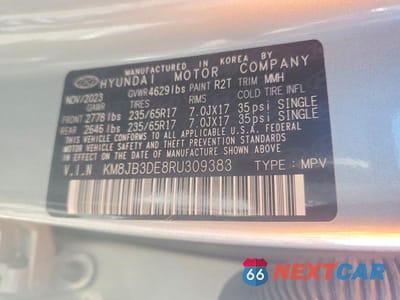 Zdjęcie 13 z 13 samochodu: 2024 HYUNDAI TUCSON SEL VIN:KM8JB3DE8RU309383 - miniatura