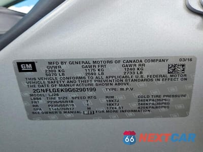 Zdjęcie 13 z 13 samochodu: 2016 CHEVROLET EQUINOX LTZ VIN:2GNFLGEK9G6290199 - miniatura