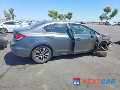 Trzecie zdjęcie samochodu z tyłu: 2013 HONDA CIVIC EXL VIN:19XFB2F99DE281444 - miniatura