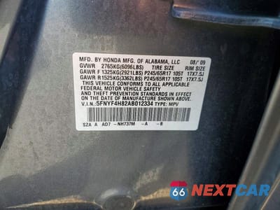 Zdjęcie 12 z 12 samochodu: 2010 HONDA PILOT TOURING VIN:5FNYF4H82AB012334 - miniatura