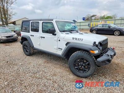 Czwarte zdjęcie samochodu z boku: 2022 JEEP WRANGLER UNLIMITED SPORT VIN:1C4HJXDG0NW176051 - miniatura