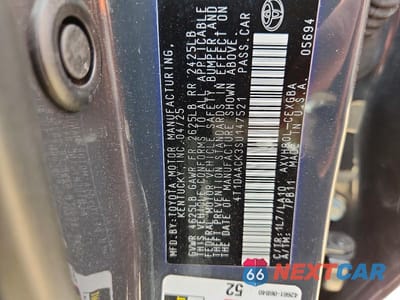 Zdjęcie 12 z 12 samochodu: 2025 TOYOTA CAMRY XLE VIN:4T1DAACK3SU147521 - miniatura