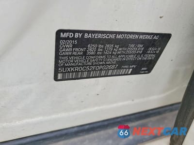 Zdjęcie 14 z 14 samochodu: 2015 BMW X5 XDRIVE35I VIN:5UXKR0C52F0P02687 - miniatura