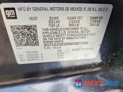Zdjęcie 13 z 13 samochodu: 2022 GMC SIERRA K1500 DENALI VIN:3GTUUGED0NG607349 - miniatura