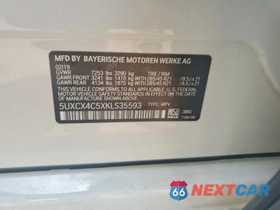 Zdjęcie 12 z 12 samochodu: 2019 BMW X7 XDRIVE50I VIN:5UXCX4C5XKLS35593 - miniatura