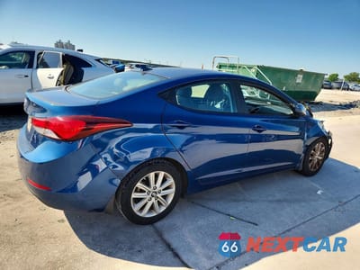 Trzecie zdjęcie samochodu z tyłu: 2015 HYUNDAI ELANTRA SE VIN:KMHDH4AE9FU388824 - miniatura