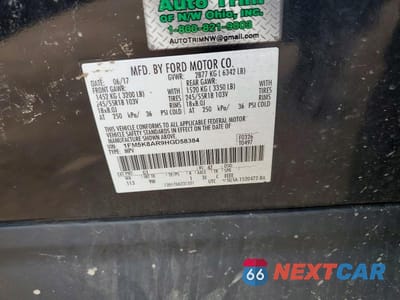 Zdjęcie 13 z 13 samochodu: 2017 FORD EXPLORER VIN:1FM5K8AR9HGD58384 - miniatura