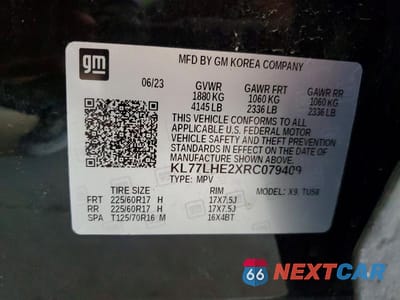 Zdjęcie 12 z 12 samochodu: 2024 CHEVROLET TRAX 1LT VIN:KL77LHE2XRC079409 - miniatura