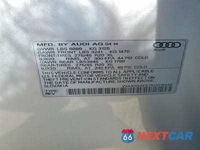 Zdjęcie 13 z 13 samochodu: 2014 AUDI Q7 PRESTIGE VIN:WA1DGAFE7ED019449 - miniatura