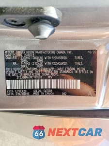 Zdjęcie 13 z 13 samochodu: 2021 LEXUS RX 350 VIN:2T2JZMAA3MC189291 - miniatura