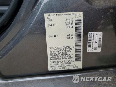 Zdjęcie 12 z 12 samochodu: 2020 NISSAN ALTIMA S VIN:1N4BL4BVXLN319516 - miniatura