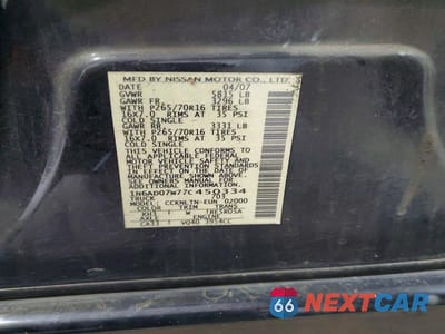 Zdjęcie 13 z 13 samochodu: 2007 NISSAN FRONTIER SE VIN:1N6AD07W77C450334 - miniatura