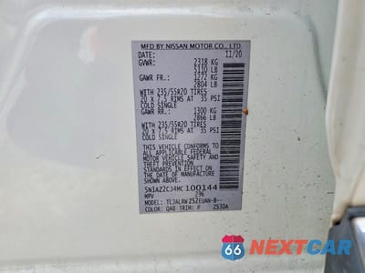 Zdjęcie 14 z 14 samochodu: 2021 NISSAN MURANO SL VIN:5N1AZ2CJ4MC100144 - miniatura